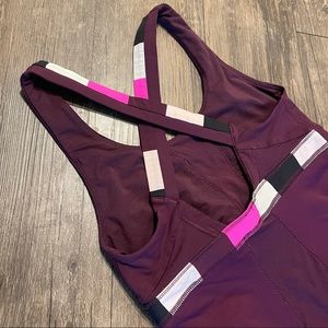 Lululemon Purple Workout Tank Top Mesh detail